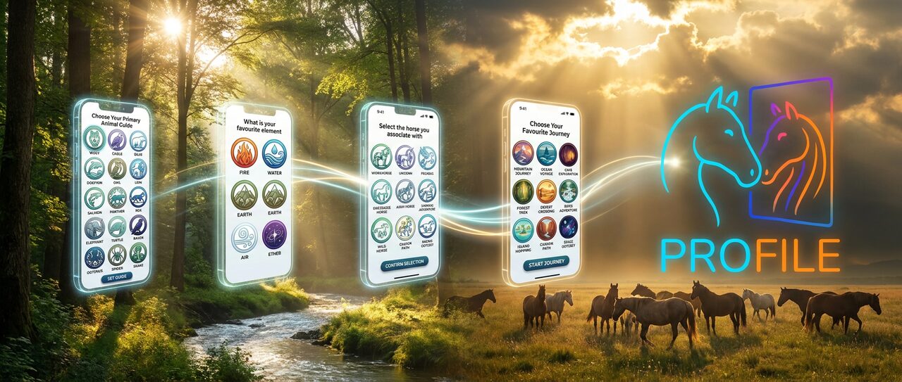 The EQUISELF journey — intuitive choices on mobile flowing into your personal profile